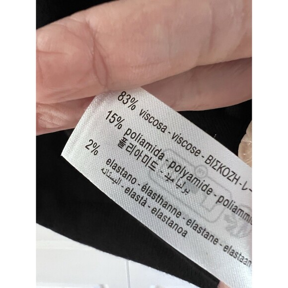 ZARA Black Mock Neck 1/2 Sleeve Ribbed Sweater Womens Size L - Picture 4 of 6